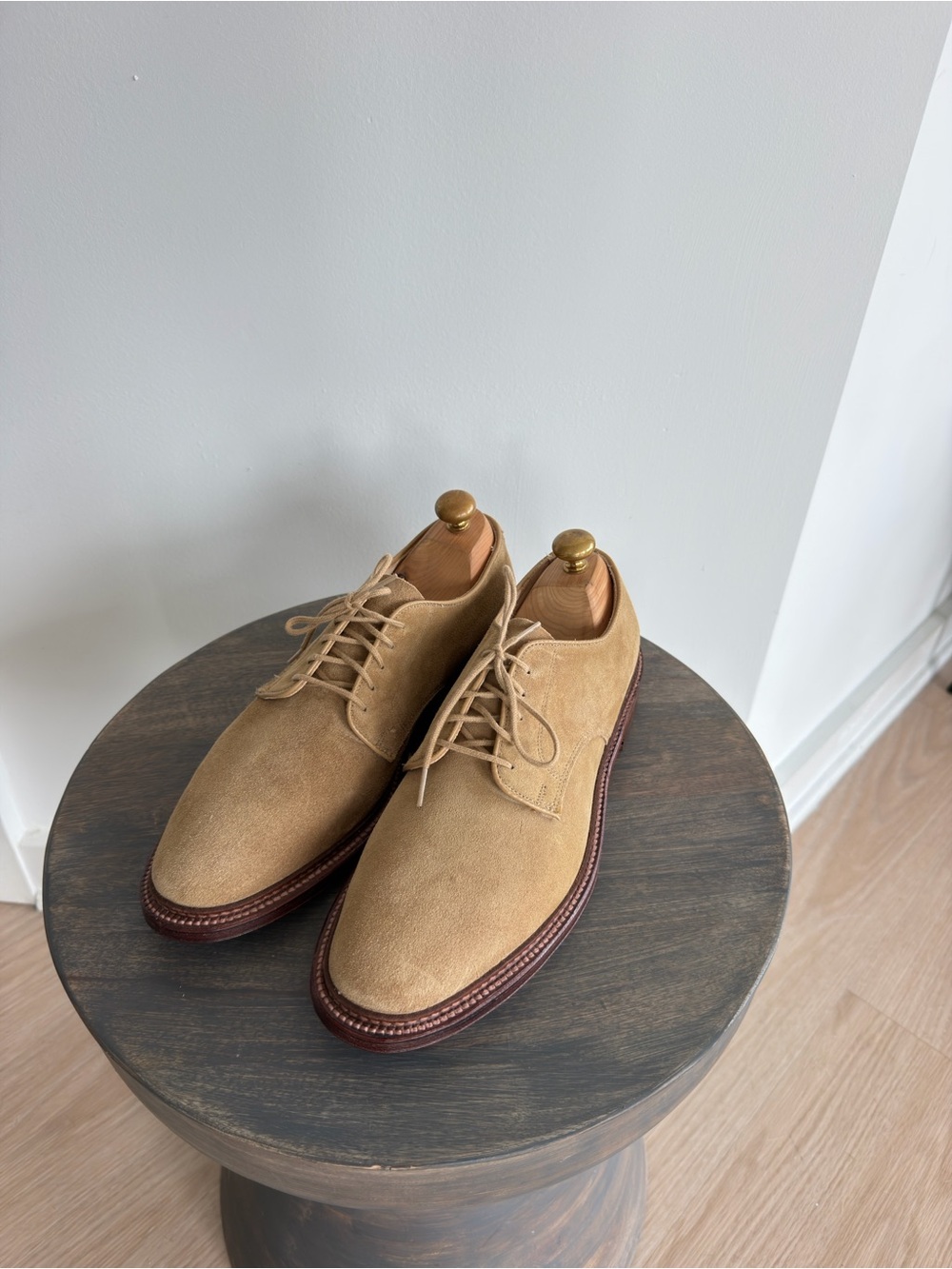 Never worn -  Alden Unlined Suede Plain Toe Blucher